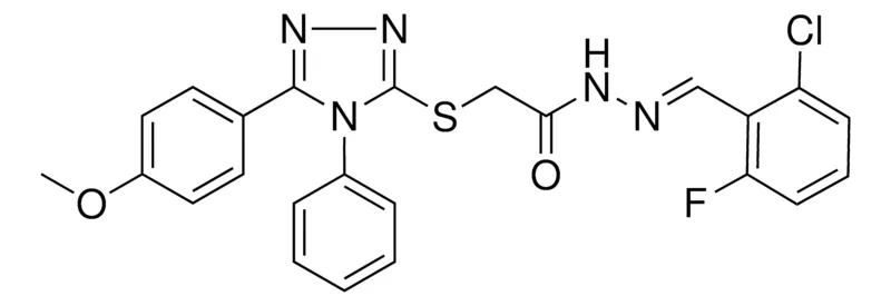 Sigma-Aldrich N'-[(E)-(2-CHLORO-6-FLUOROPHENYL)METHYLIDENE]-2-{[5-(4-METHOXYPHENYL)-4-PHENYL-4H-1,2,4-TRIAZOL-3-YL]SULFANYL}ACETOHYDRAZIDE，AldrichCPR