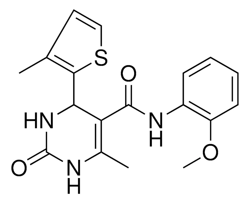 Sigma-Aldrich N-(2-METHOXYPHENYL)-6-METHYL-4-(3-METHYL-2-THIENYL)-2-OXO-1,2,3,4-TETRAHYDRO-5-PYRIMIDINECARBOXAMIDE,AldrichCPR