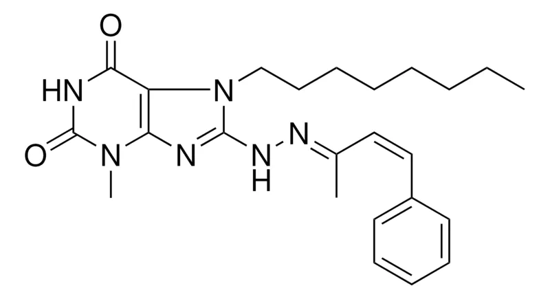 Sigma-Aldrich 3-ME-8-(N'-(1-ME-3-PH-ALLYLIDENE)-HYDRAZINO)-7-OCTYL-3,7-2H-PURINE-2,6-DIONE,AldrichCPR