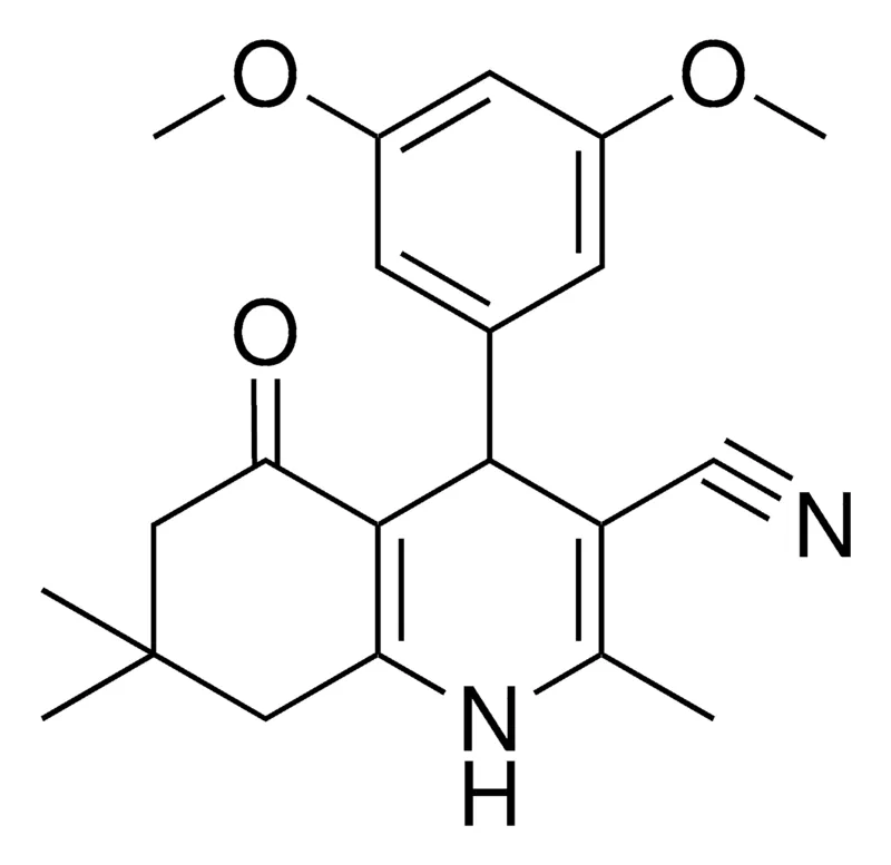 Sigma-Aldrich 4-(3,5-DIMETHOXYPHENYL)-2,7,7-TRIMETHYL-5-OXO-1,4,5,6,7,8-HEXAHYDRO-3-QUINOLINECARBONITRILE,AldrichCPR