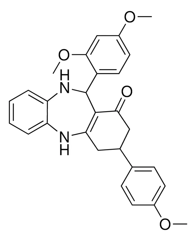 Sigma-Aldrich 11-(2,4-DI-MEO-PH)-3-(4-MEO-PH)-2,3,4,5,10,11-6H-DIBENZO(B,E)(1,4)DIAZEPIN-1-ONE,AldrichCPR