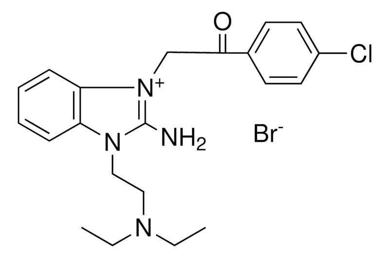 Sigma-Aldrich 2-AMINO-1-(2-(4-CL-PH)-2-OXO-ET)-3-(2-DIETHYLAMINO-ET)-BENZOIMIDAZOL-1-IUM, BR,AldrichCPR