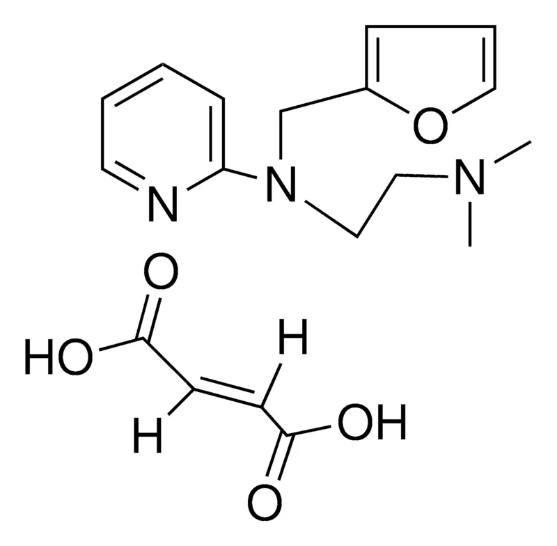 Sigma-Aldrich N,N-DIMETHYL-N'-FURFURYL-N'-(2-PYRIDYL)ETHYLENEDIAMINE FUMARATE,AldrichCPR