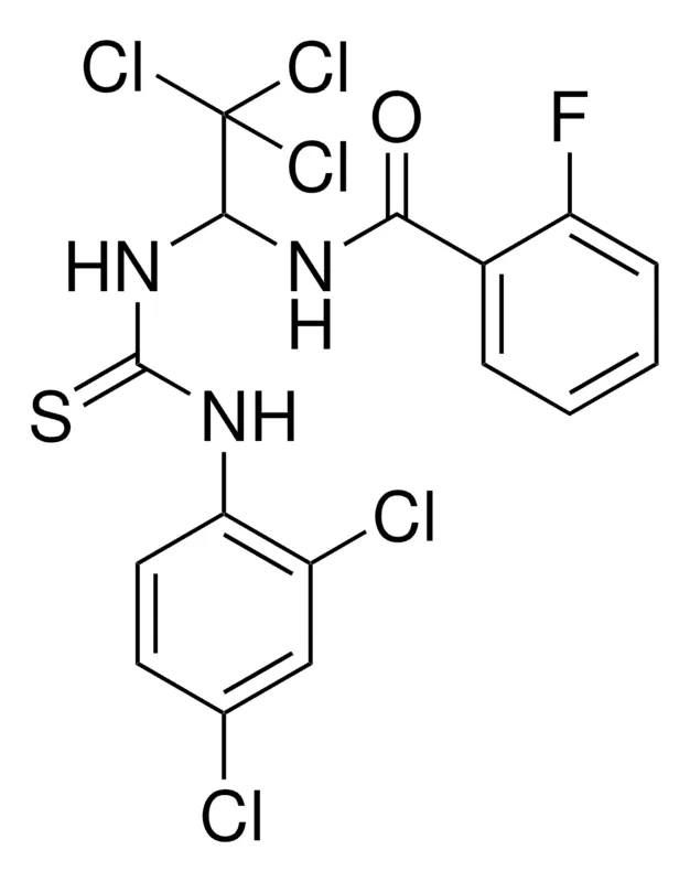 Sigma-Aldrich 2-F-N-(2,2,2-TRICHLORO-1-(3-(2,4-DICHLORO-PHENYL)-THIOUREIDO)-ETHYL)-BENZAMIDE,AldrichCPR
