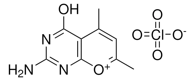 Sigma-Aldrich 2-AMINO-4-HYDROXY-5,7-DIMETHYLPYRANO(2,3-D)PYRIMIDIN-8-IUM PERCHLORATE,AldrichCPR