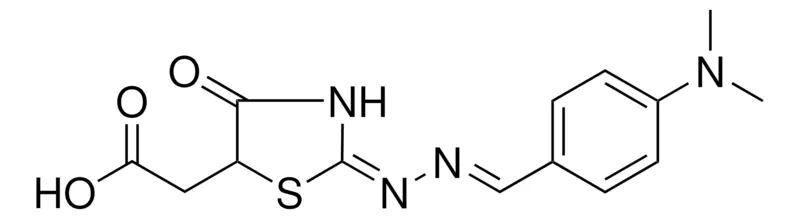 Sigma-Aldrich (2-((4-DIMETHYLAMINO-BENZYLIDENE)-HYDRAZONO)-4-OXO-THIAZOLIDIN-5-YL)-ACETIC ACID,AldrichCPR