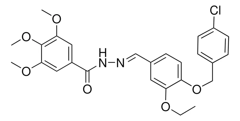Sigma-Aldrich N'-(4-((4-CHLOROBENZYL)OXY)-3-ETHOXYBENZYLIDENE)-3,4,5-TRIMETHOXYBENZOHYDRAZIDE,AldrichCPR
