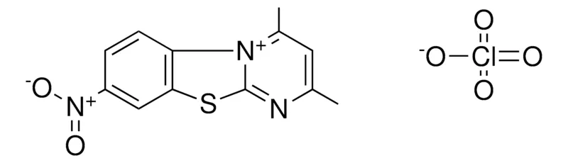 Sigma-Aldrich 2,4-DIMETHYL-7-NITRO-9-THIA-1-AZA-4A-AZONIA-FLUORENE, PERCHLORATE,AldrichCPR