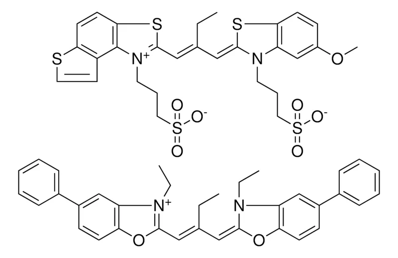 Sigma-Aldrich 3-ETHYL-2-{(1E)-2-[(E)-(3-ETHYL-5-PHENYL-1,3-BENZOXAZOL-2(3H)-YLIDENE)METHYL]-1-BUTENYL}-5-PHENYL-1,3-BENZOXAZOL-3-IUM 3-((2Z)-2-{(2E)-2-ETHYL-3-[1-(3-SULFONATOPROPYL)THIENO[3,2-E][1,3]BENZOTHIAZOL-1-IUM-2-YL]-2-PROPENYLIDENE}-5-METHOXY-1,3-BENZOTHIAZOL-3-YL)-1-PROPANESULFONATE，AldrichCPR