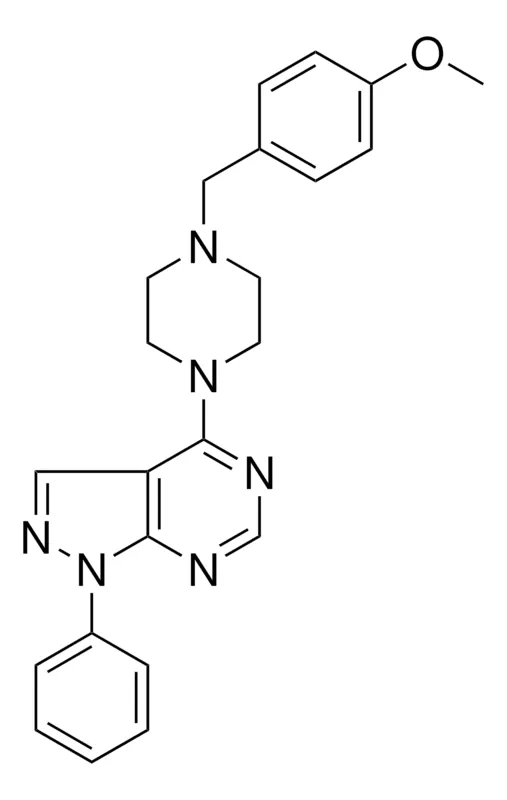 Sigma-Aldrich 4-(4-(4-METHOXYBENZYL)-1-PIPERAZINYL)-1-PHENYL-1H-PYRAZOLO(3,4-D)PYRIMIDINE,AldrichCPR