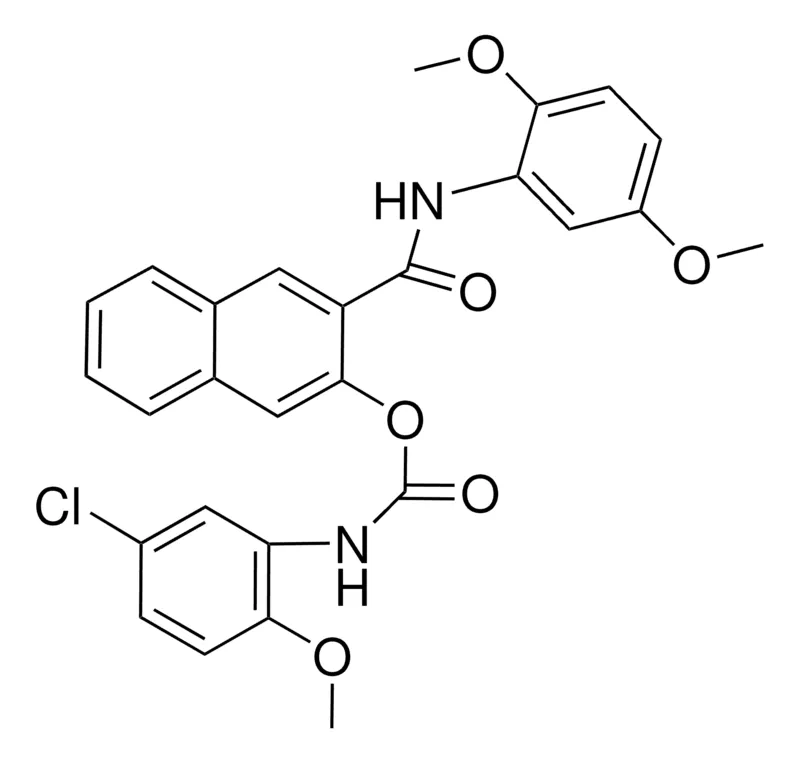 Sigma-Aldrich 3-(N-(2,5-DIMETHOXYPHENYL)CARBAMOYL)2NAPHTHYL N(5CHLORO2METHOXYPHENYL)CARBAMATE，AldrichCPR