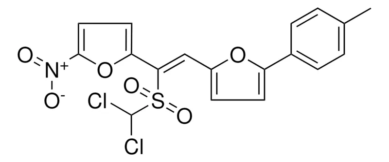 Sigma-Aldrich 2-(1-((DICHLOROMETHYL)SULFONYL)-2-(5-(4-ME-PHENYL)-2-FURYL)VINYL)-5-NITROFURAN,AldrichCPR