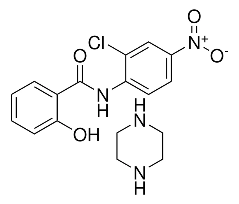Sigma-Aldrich N-(2-CHLORO-4-NITROPHENYL)-2-HYDROXYBENZAMIDE, PIPERAZINE SALT，AldrichCPR
