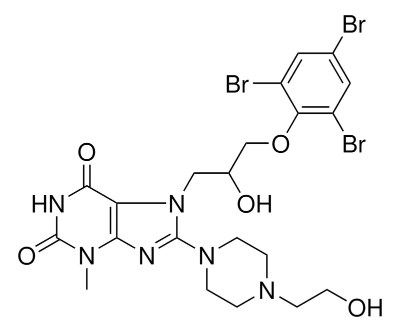 Sigma-Aldrich 8-[4-(2-HYDROXYETHYL)-1-PIPERAZINYL]-7-[2-HYDROXY-3-(2,4,6-TRIBROMOPHENOXY)PROPYL]-3-METHYL-3,7-DIHYDRO-1H-PURINE-2,6-DIONE，AldrichCPR