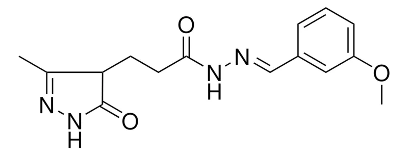 Sigma-Aldrich N'-(3-MEO-BENZYLIDENE)3-(3-ME-5-OXO-4,5-DIHYDRO-1H-PYRAZOL-4-YL)PROPANOHYDRAZIDE,AldrichCPR