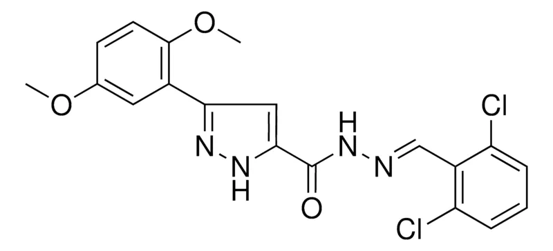 Sigma-Aldrich 5-(2,5-DI-MEO-PH)-2H-PYRAZOLE-3-CARBOXYLIC ACID (2,6-DI-CL-BENZYLIDENE)HYDRAZIDE,AldrichCPR