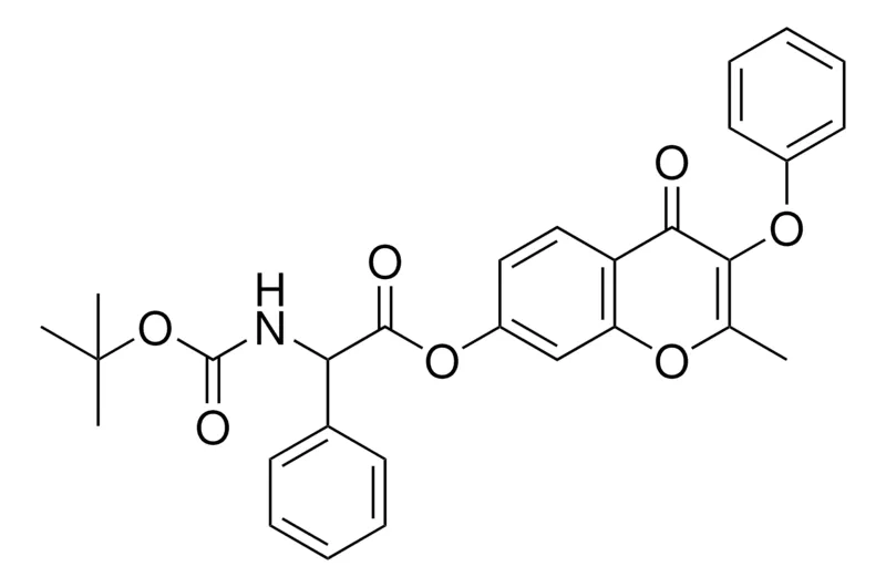 Sigma-Aldrich TERT-BUTOXYCARBONYLAMINO-PH-ACETIC ACID 2-ME-4-OXO-3-PHENOXY-4H-CHROMEN7YL ESTER,AldrichCPR