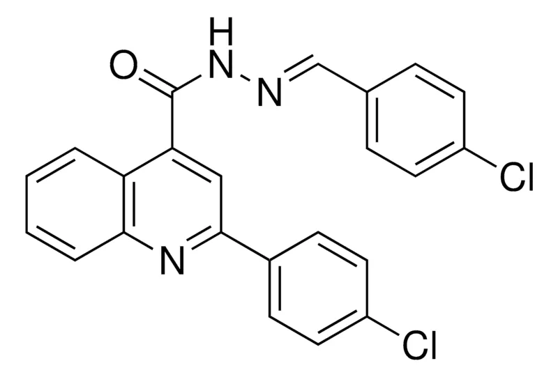 Sigma-Aldrich 2-(4-CHLORO-PHENYL)-QUINOLINE-4-CARBOXYLIC ACID (4-CHLORO-BENZYLIDENE)-HYDRAZIDE,AldrichCPR