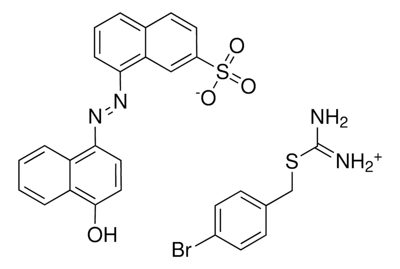Sigma-Aldrich 2-(4-BROMOBENZYL)ISOTHIOURONIUM 8-(4-HYDROXY-1-NAPHTHYLAZO)2NAPHTHALENESULFONATE,AldrichCPR