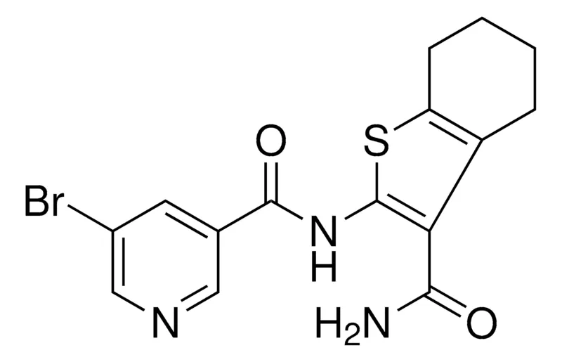 Sigma-Aldrich N-(3-(AMINOCARBONYL)-4,5,6,7-TETRAHYDRO-1-BENZOTHIEN-2-YL)-5-BROMONICOTINAMIDE，AldrichCPR