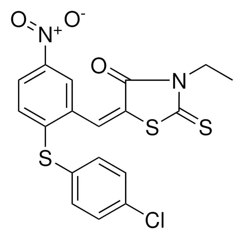Sigma-Aldrich 5-(2-((4-CL-PHENYL)THIO)-5-NITROBENZYLIDENE)-3-ET-2-THIOXO-1,3-THIAZOLIDIN-4-ONE,AldrichCPR