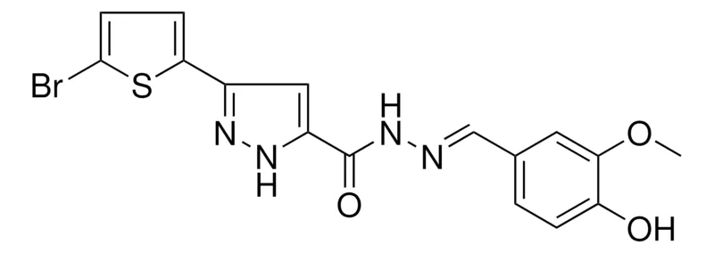 Sigma-Aldrich 3-(5-BR-2-THIENYL)-N'-(4-HO-3-METHOXYBENZYLIDENE)-1H-PYRAZOLE-5-CARBOHYDRAZIDE,AldrichCPR