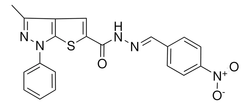 Sigma-Aldrich 3-ME-N'-(4-NITROBENZYLIDENE)-1-PHENYL-1H-THIENO(2,3-C)PYRAZOLE-5-CARBOHYDRAZIDE,AldrichCPR