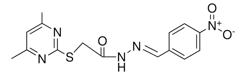Sigma-Aldrich 2-(DIMETHYL-PYRIMIDIN-2-YLSULFANYL)-ACETIC ACID (4-NITRO-BENZYLIDENE)-HYDRAZIDE,AldrichCPR