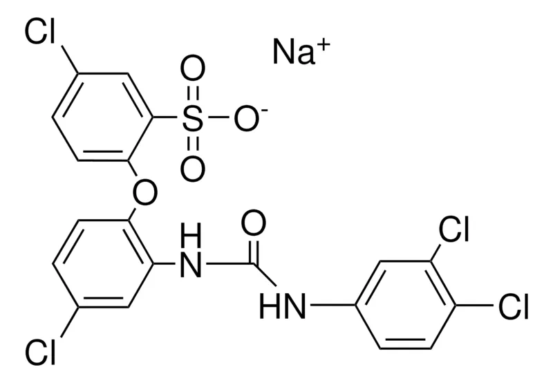 Sigma-Aldrich 5-CHLORO-2-(4-CHLORO-2-(3,4-DICHLOROPHENYLUREIDO)-PHENOXY)-BENZENESULFON.ACID NA,AldrichCPR