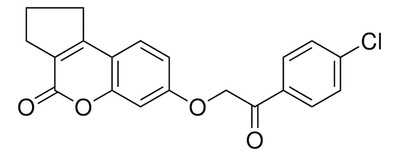 Sigma-Aldrich 7-(2-(4-CHLORO-PHENYL)-2-OXO-ETHOXY)-2,3-DIHYDRO-1H-CYCLOPENTA(C)CHROMEN-4-ONE,AldrichCPR