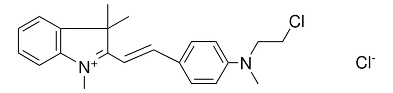 Sigma-Aldrich 2-(4-N(2-CHLOROETHYL)METHYLAMINO)STYRYL-133-TRIMETHYL-3H-PSEUDOINDOLIUM CHLORIDE,AldrichCPR