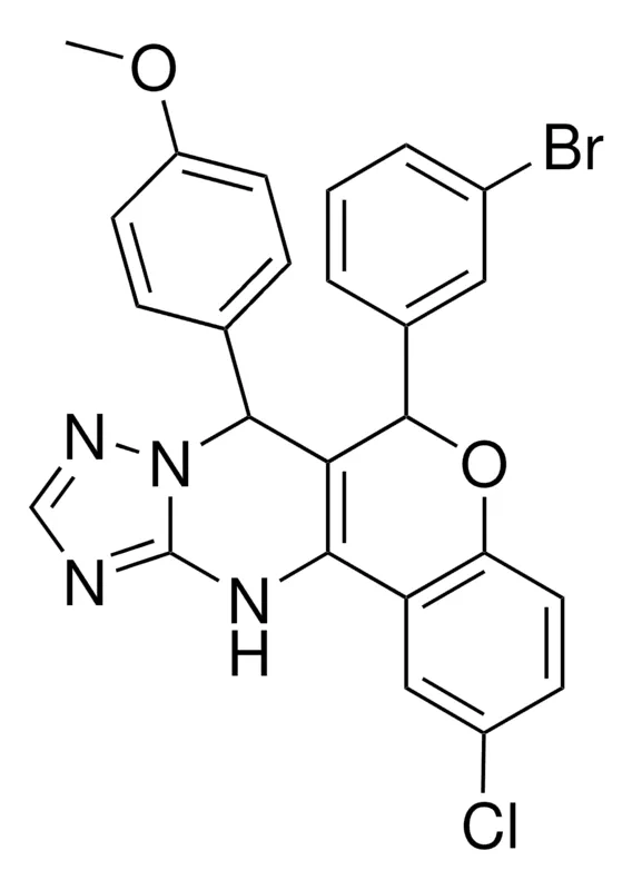Sigma-Aldrich 4-[6-(3-BROMOPHENYL)-2-CHLORO-7,12-DIHYDRO-6H-CHROMENO[4,3-D][1,2,4]TRIAZOLO[1,5-A]PYRIMIDIN-7-YL]PHENYL METHYL ETHER，AldrichCPR