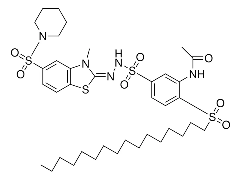 Sigma-Aldrich ACETAMIDOHEXADECYLSULFONYLBENZENESULFONIC (ME-PIPERID-SO2-BZ-THIAZOL-IDEN)HYDRAZ,AldrichCPR