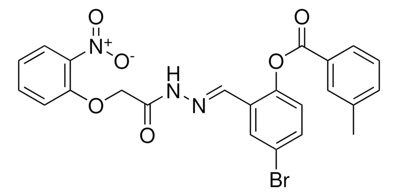 Sigma-Aldrich 4-BROMO-2-(2-((2-NITROPHENOXY)ACETYL)CARBOHYDRAZONOYL)PHENYL 3-METHYLBENZOATE,AldrichCPR