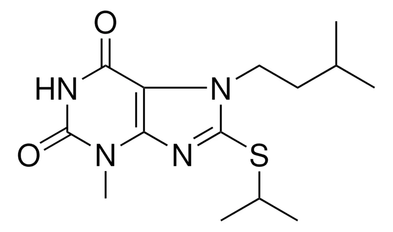 Sigma-Aldrich 8-ISOPROPYLSULFANYL-3-METHYL-7-(3-METHYL-BUTYL)-3,7-DIHYDRO-PURINE-2,6-DIONE,AldrichCPR