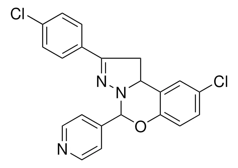 Sigma-Aldrich 8-CL-2(4-CL-PH)-4-PYRIDIN-4-YL-1,9B-2H-5-OXA-3,3A-DIAZA-CYCLOPENTA(A)NAPHTHALENE,AldrichCPR