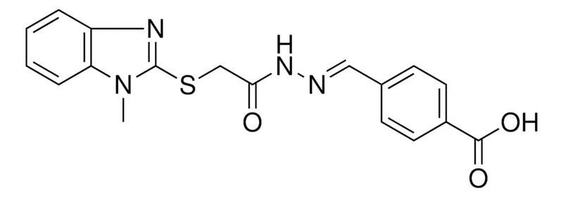 Sigma-Aldrich 4-(2-(((1-METHYL-1H-BENZIMIDAZOL-2-YL)THIO)ACETYL)CARBOHYDRAZONOYL)BENZOIC ACID，AldrichCPR