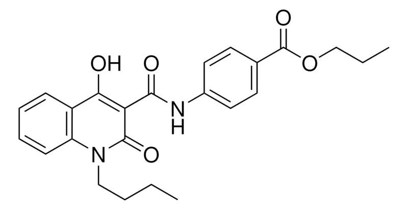 Sigma-Aldrich 4-((1-BU-4-HO-2-OXO-1,2-2H-QUINOLINE-3-CARBONYL)-AMINO)-BENZOIC ACID PR ESTER,AldrichCPR
