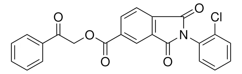 Sigma-Aldrich 2-OXO-2-PHENYLETHYL 2-(2-CHLOROPHENYL)-1,3-DIOXO-5-ISOINDOLINECARBOXYLATE,AldrichCPR