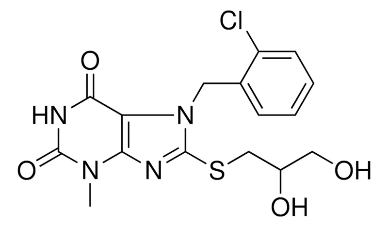 Sigma-Aldrich 7-(2-CL-BENZYL)8-((2,3-DIHYDROXYPROPYL)THIO)3-ME-3,7-DIHYDRO-1H-PURINE-2,6-DIONE,AldrichCPR