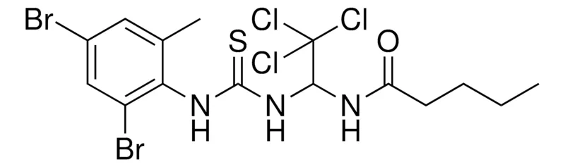 Sigma-Aldrich PENTANOIC ACID (2,2,2-TRICHLORO-1-(3-(2,4-DIBROMO-6-ME-PH)-THIOUREIDO)-ET)-AMIDE,AldrichCPR