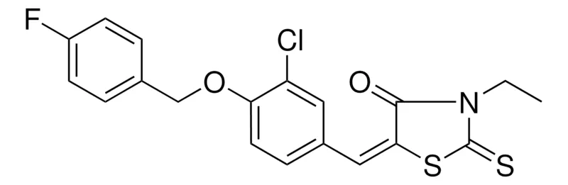 Sigma-Aldrich 5-(3-CL-4-(4-FLUORO-BENZYLOXY)-BENZYLIDENE)-3-ETHYL-2-THIOXO-THIAZOLIDIN-4-ONE,AldrichCPR
