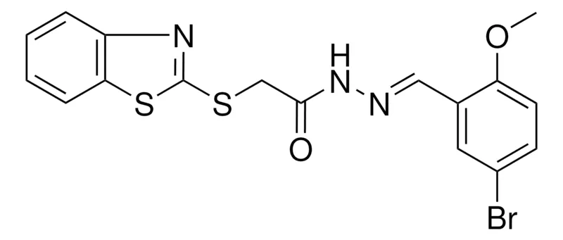 Sigma-Aldrich 2-(1,3-BENZOTHIAZOL-2-YLSULFANYL)-N'-(5-BR-2-METHOXYBENZYLIDENE)ACETOHYDRAZIDE,AldrichCPR