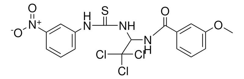 Sigma-Aldrich 3-METHOXY-N-(2,2,2-TRICHLORO-1-(3-(3-NITRO-PHENYL)-THIOUREIDO)-ETHYL)-BENZAMIDE,AldrichCPR