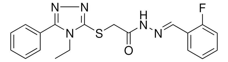 Sigma-Aldrich 2-((4-ET-5-PH-4H-1,2,4-TRIAZOL-3-YL)THIO)-N'-(2-FLUOROBENZYLIDENE)ACETOHYDRAZIDE,AldrichCPR