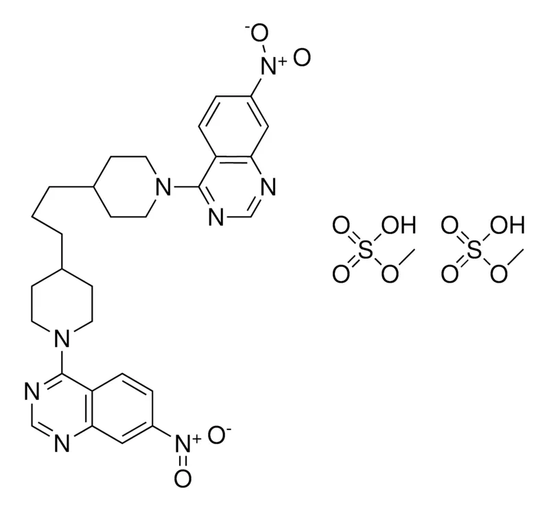 Sigma-Aldrich 4,4'(1,3PROPANEDIYLDI-4,1-PIPERIDINDIYL)BIS(7NITROQUINAZOLINE) DIMETHANSULFONATE,AldrichCPR