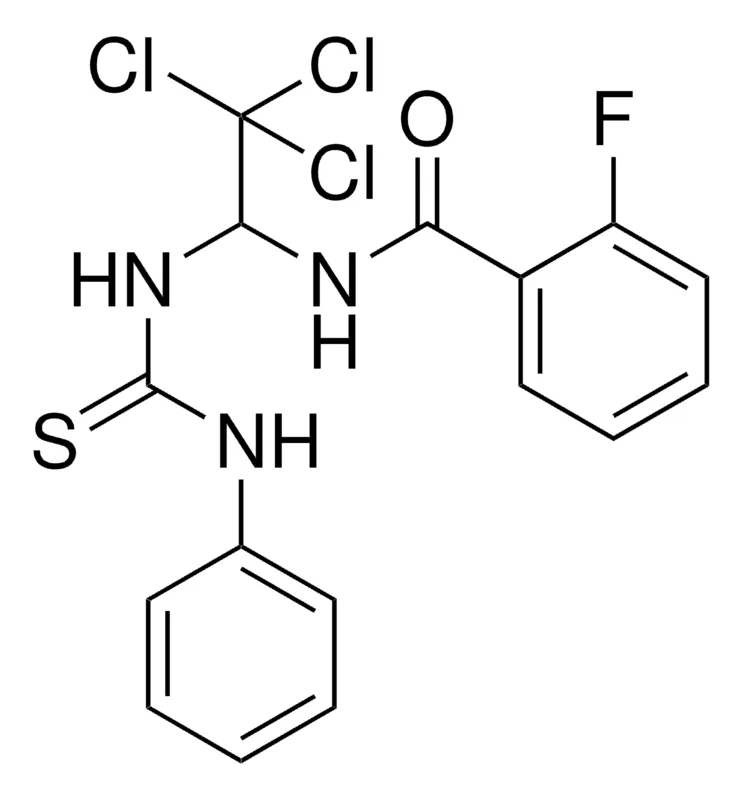 Sigma-Aldrich 2-FLUORO-N-(2,2,2-TRICHLORO-1-(3-PHENYL-THIOUREIDO)-ETHYL)-BENZAMIDE,AldrichCPR