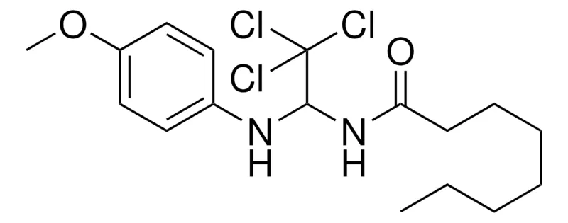 Sigma-Aldrich OCTANOIC ACID (2,2,2-TRICHLORO-1-(4-METHOXY-PHENYLAMINO)-ETHYL)-AMIDE,AldrichCPR