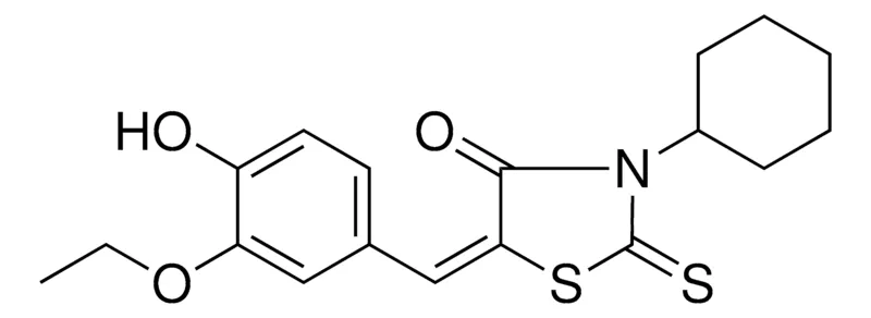 Sigma-Aldrich 3-CYCLOHEXYL-5-(3-ETHOXY-4-HYDROXY-BENZYLIDENE)-2-THIOXO-THIAZOLIDIN-4-ONE,AldrichCPR
