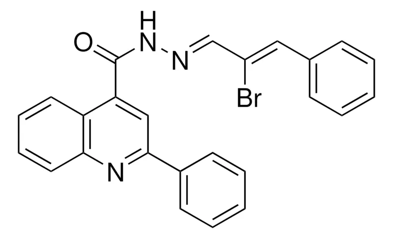 Sigma-Aldrich 2-PHENYL-QUINOLINE-4-CARBOXYLIC ACID (2-BROMO-3-PHENYL-ALLYLIDENE)-HYDRAZIDE,AldrichCPR